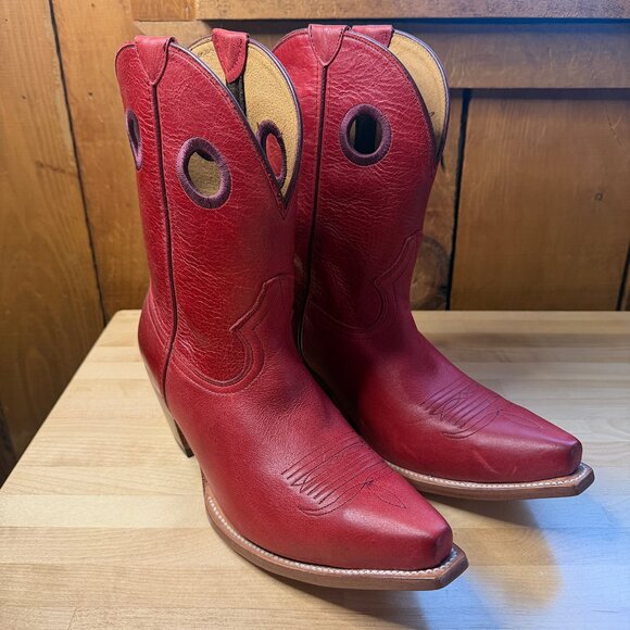 Black Star Matador Leather Boots (Red / Size 10 — Like New) - Picture 6 of 16